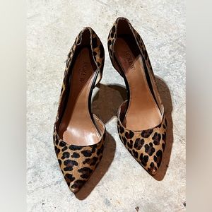 Leopard J Crew Heels 7.5